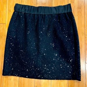 Mini Black Sequin Skirt